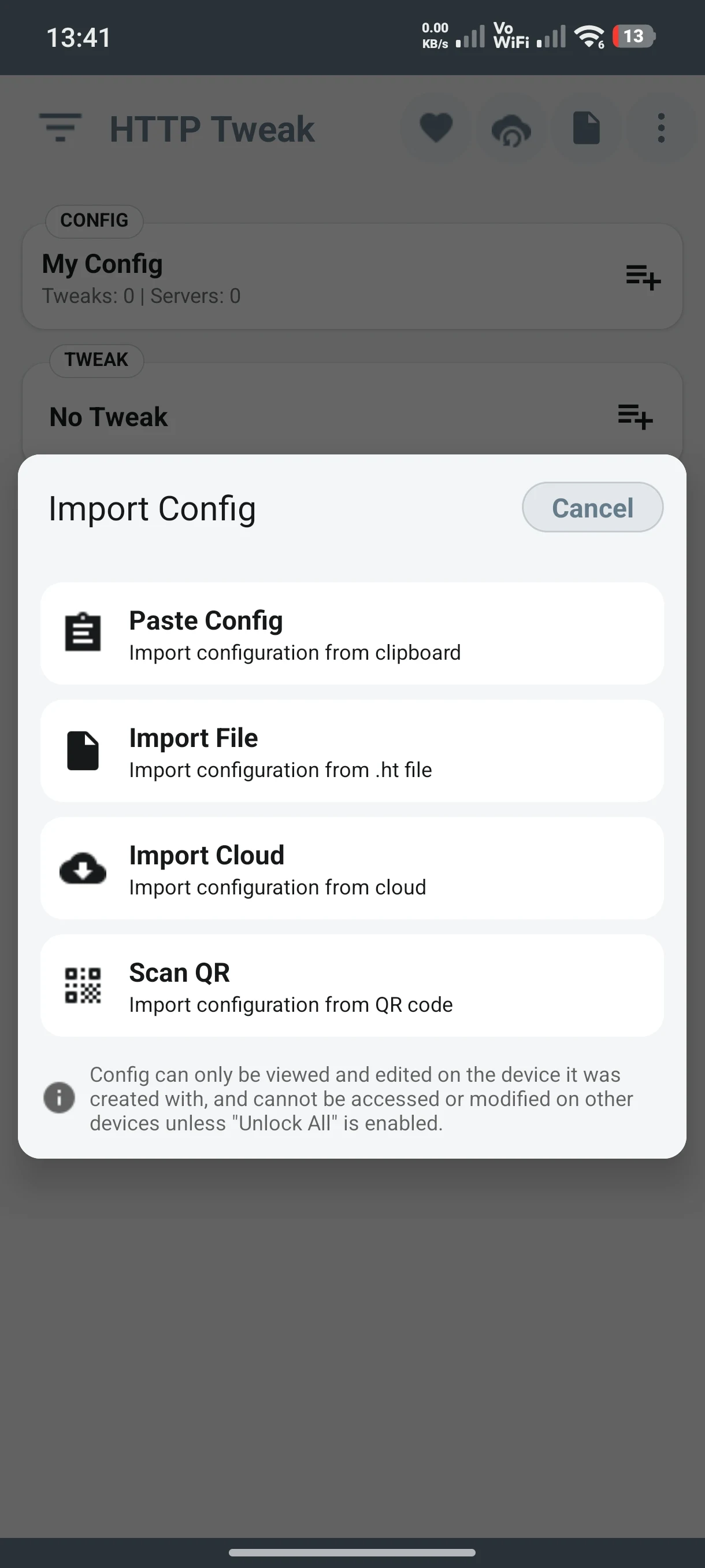 HTTP Tweak – Multi-Tunnel VPN screenshot