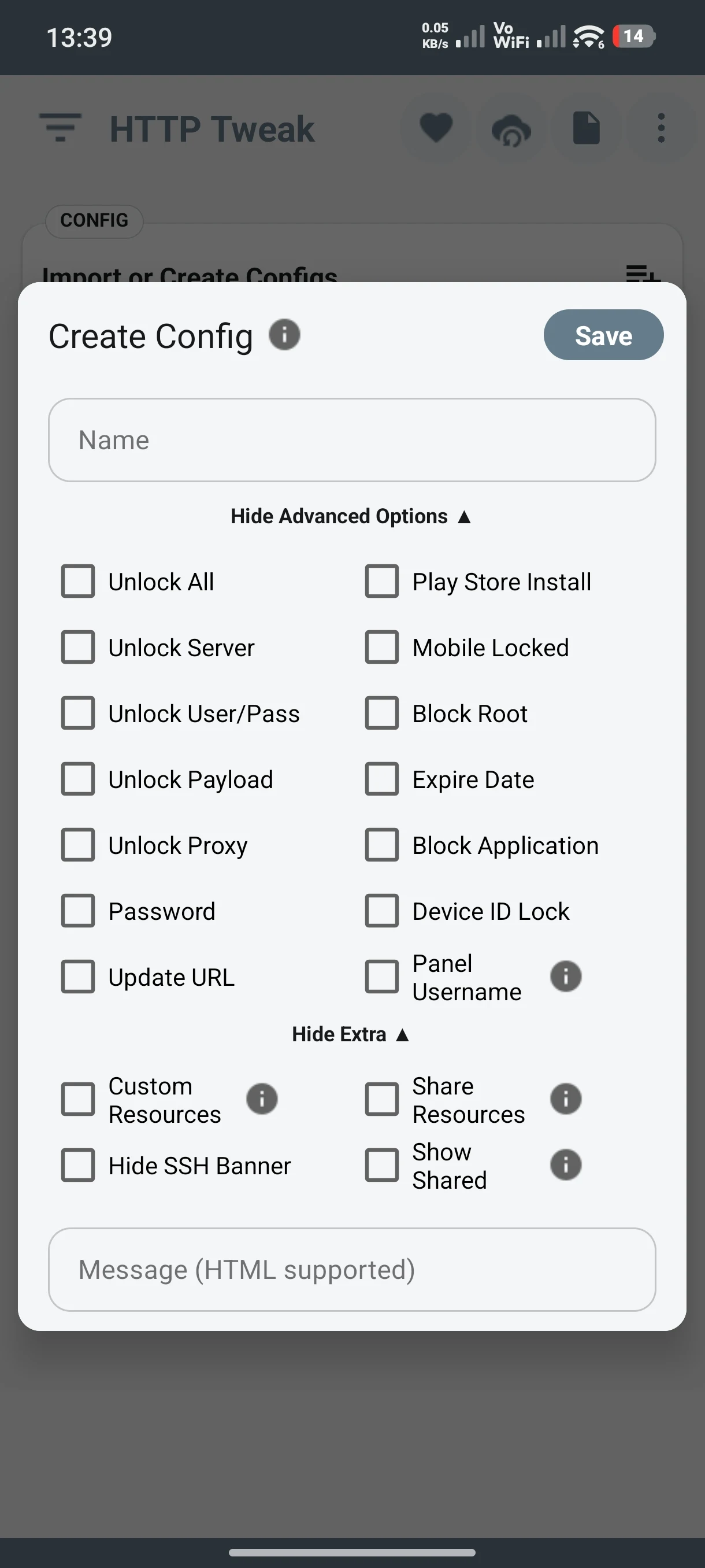 HTTP Tweak – Multi-Tunnel VPN screenshot